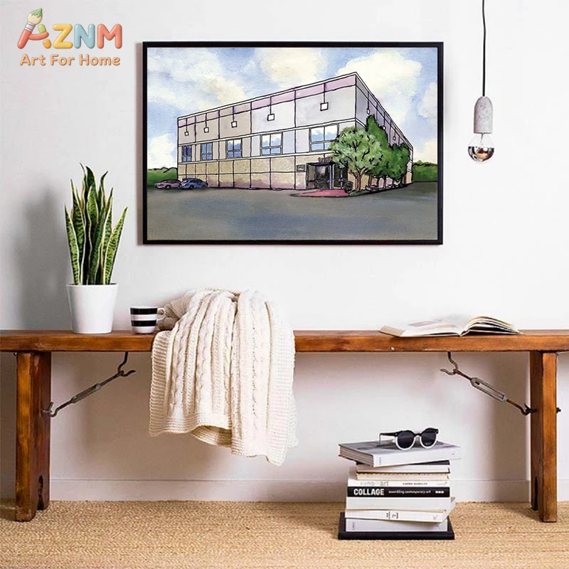 AZNM Watercolor Modern Commerc - Commercial Wall Printing review and price