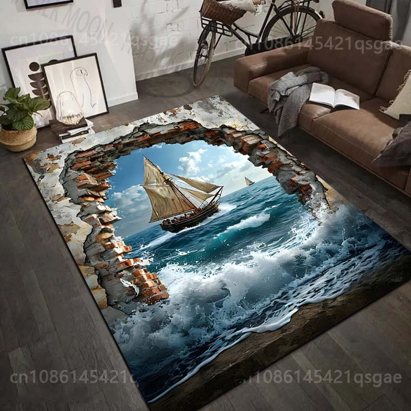 1PC Sailing ship through broke - Commercial Wall Printing review and price