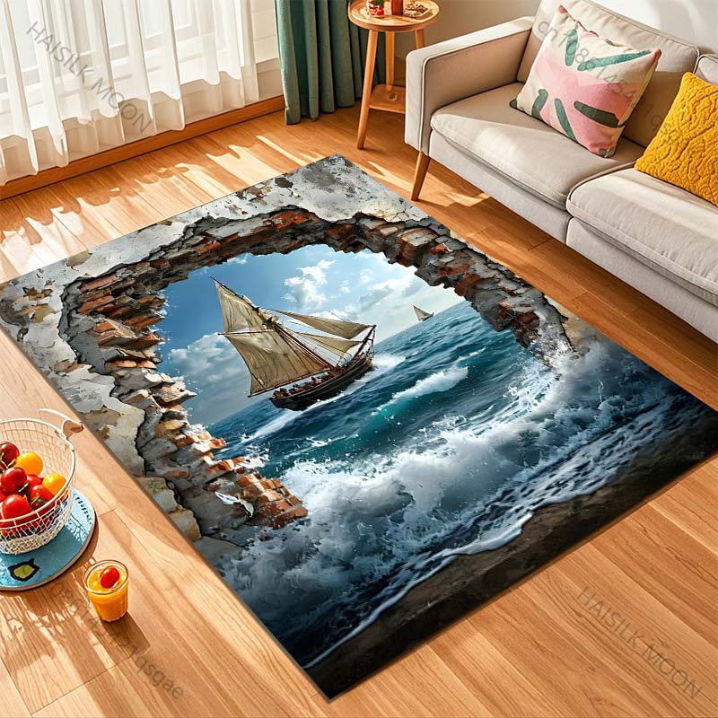 1PC Sailing ship through broke - Commercial Wall Printing review and price