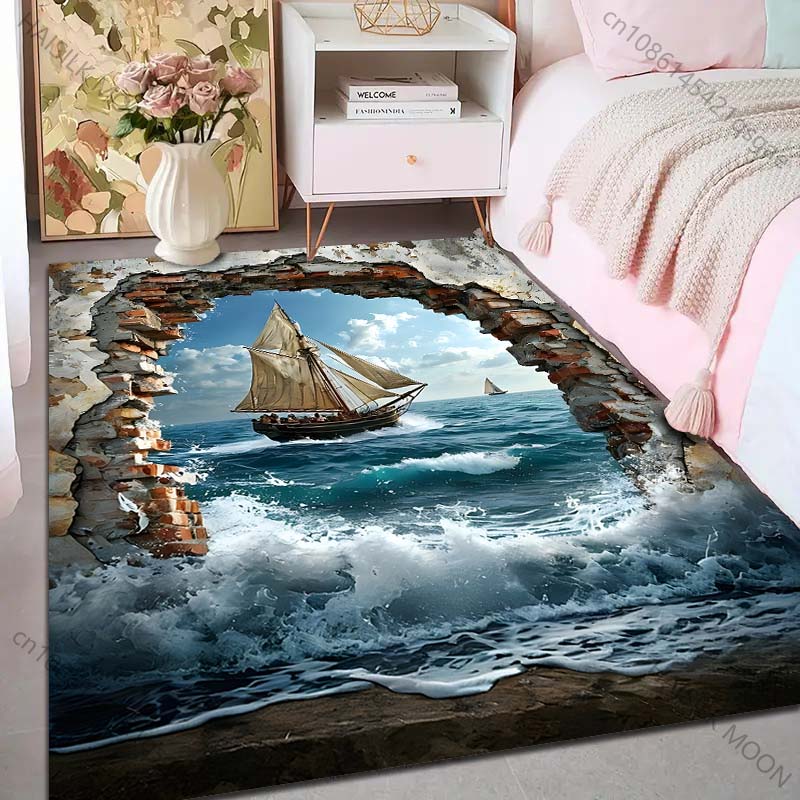 1PC Sailing ship through broke - Commercial Wall Printing review and price