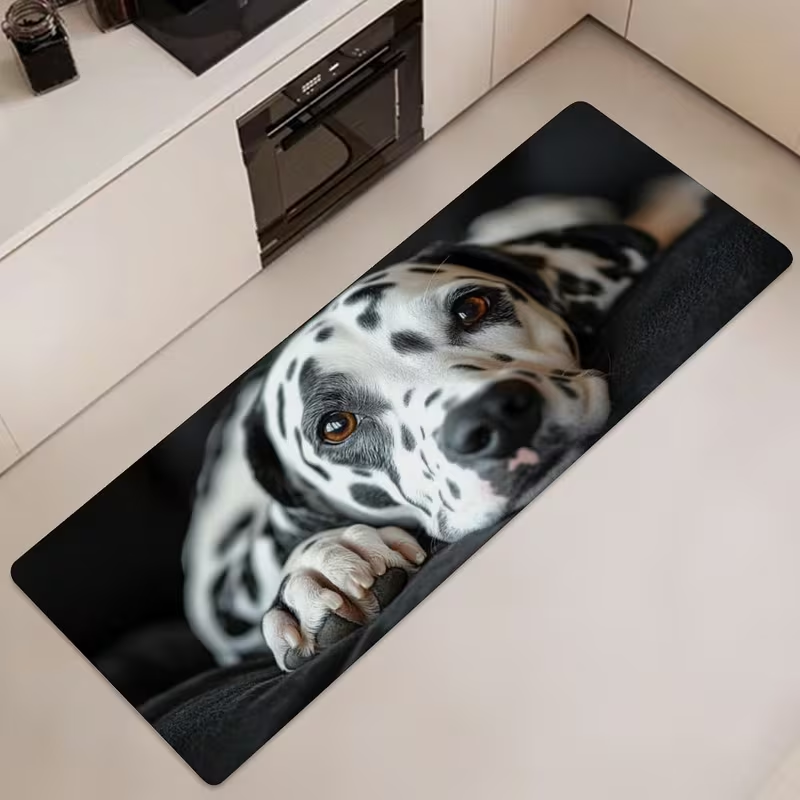 Cute Black Pug Dog Runner Rug  - Commercial Wrap Printing review and price