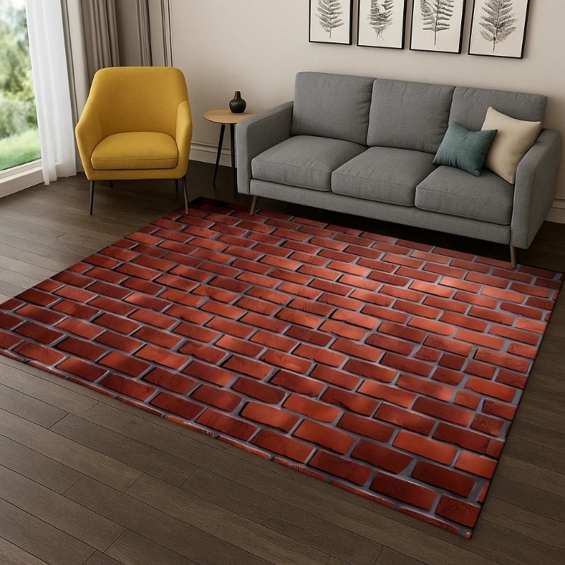 3D Brick Stone Building Carpet - Commercial Wall Printing review and price