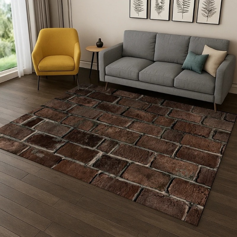 3D Brick Stone Building Carpet - Commercial Wall Printing review and price