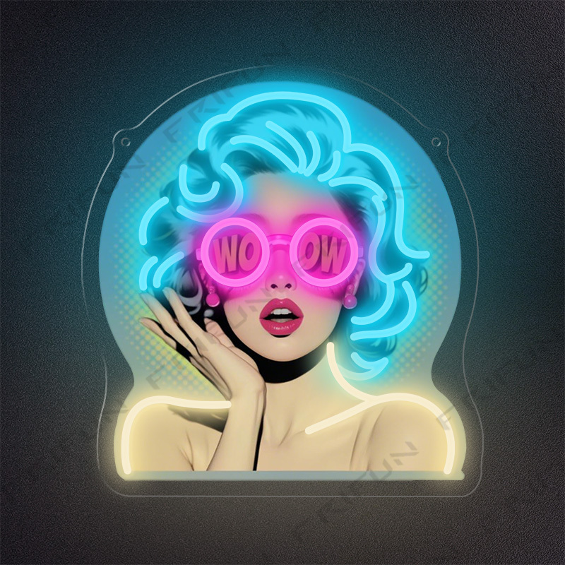 WOW Curl Girl Neon Sign UV Pri - Commercial Wall Printing review and price